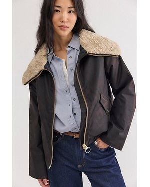 Barbour Mary Waxed Cotton Jacket - Gray