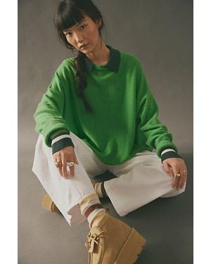 Free People Tomorrow Cashmere Crewneck - Green