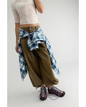 Free People Wild Winds Cinched Wide-Leg Jeans - Multicolour