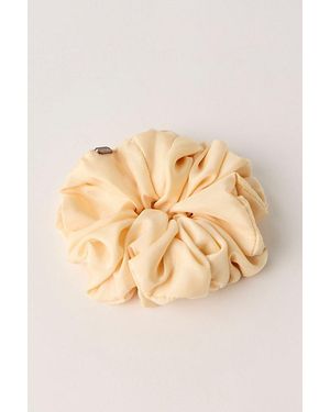 Free People Leni Silk Scrunchie - Natural