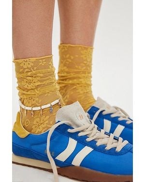 High Heel Jungle Ava Lace Socks By - Blue