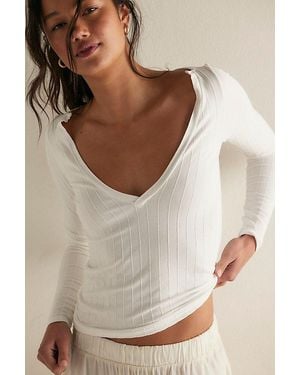 Intimately By Free People So Soft Seamless Modal V-Neck Long Sleeve By - Brown