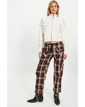 Free People Tahiti Menswear Cargo Trousers - White