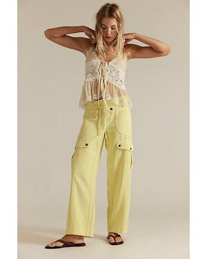 Free People Park Ave Pants - Yellow