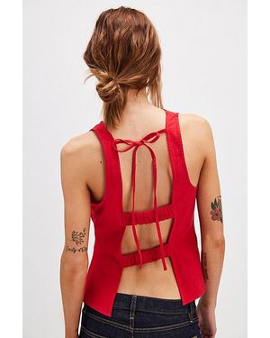 Free People Kaylor Backless Top - Red