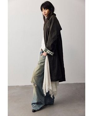 Free People Janina Wax Coat Jacket - Green