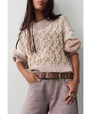Free People Opal Marled Sweater - Brown