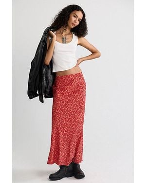Free People Bonita Printed Maxi Skirt - Red