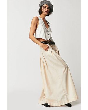 Free People Cassia Pleated Trousers - Natural
