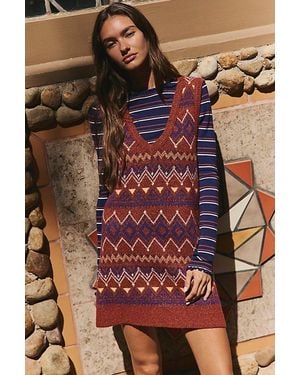 Free People Rowan Barrel Jumper Dress Set - Red