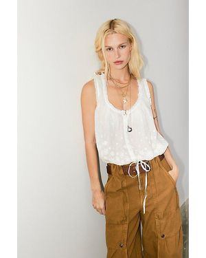 Free People Cherry Scallop Top - White