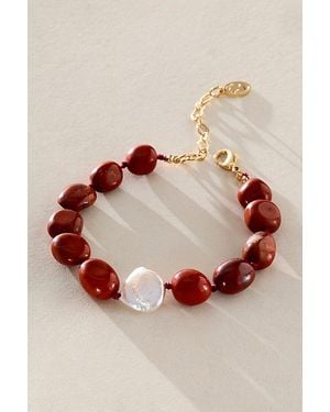 Ariana Ost Ora Semiprecious Stone Beaded Anklet - Pink