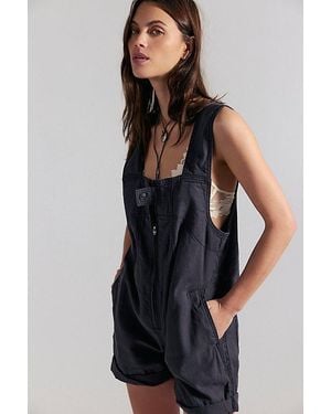 Free People Jude Shortalls - Black