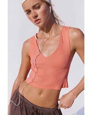 FP Movement X Hanes Ribbed Crop Tank - Pink