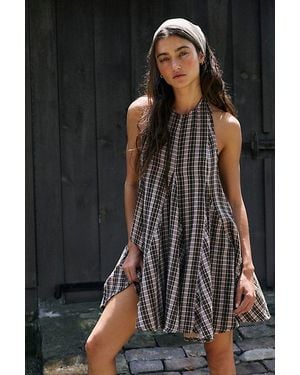 Free People Godet Craze Mini Dress - Brown