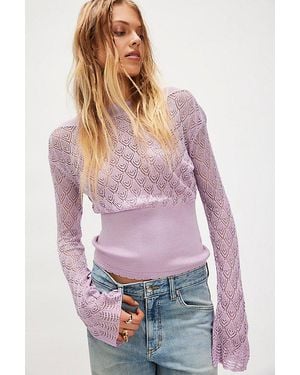 Free People Now Or Never Sweater - Purple