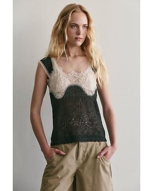 Anna Sui Lace Knit Camisole - Black