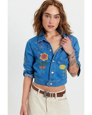 Mother The Heyday Cropped Denim Jacket - Blue