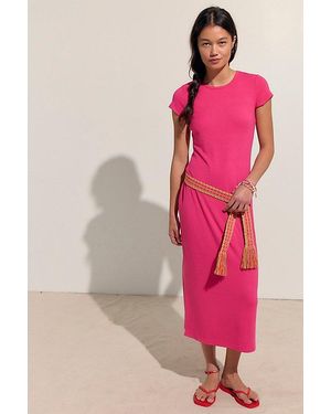 free-est Good Feels Slim Midi Dress By - Pink