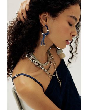 Free People Lingering Love Hoops - Blue
