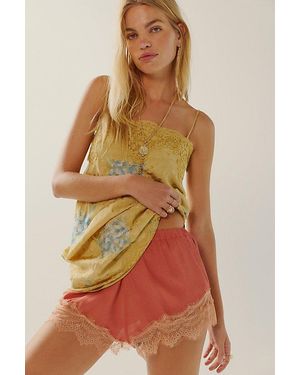Ciao Ciao Vacation Unwind Lace Trim Shorts - Multicolour