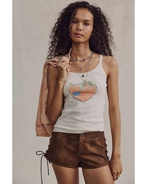 RE/DONE Peachy Keen Tank Top - Brown
