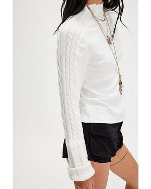 Free People Breezy Swit Top - White