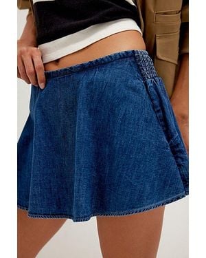 Free People Paradise Found Denim Skort - Blue