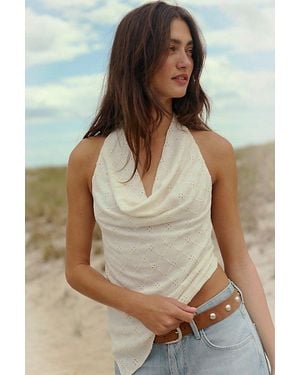 Free People Luna Eyelet Halter Top - Multicolour