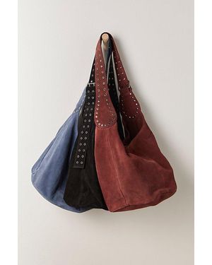 Free People Sage Suede Bucket Bag - Black