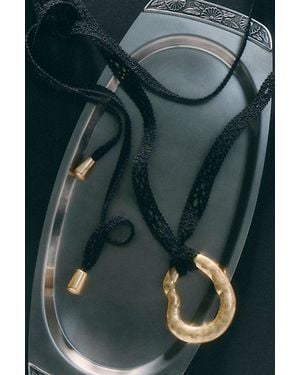 Free People Moon Lariat Necklace - Blue