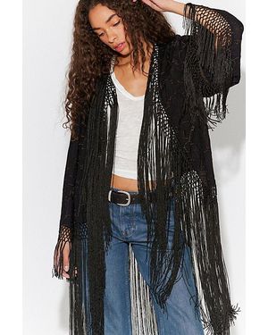 Free People London Nights Piano Duster Top - Black