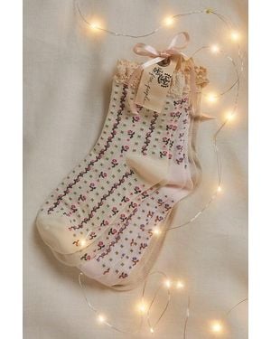 Free People Ruffle Sock Pack - Brown