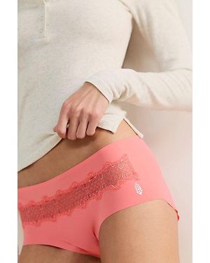 Uwila Warrior Soft Seamless Briefs With Lace - Pink