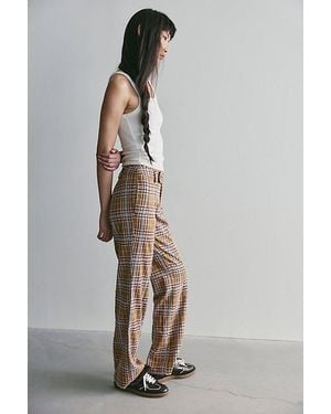Free People Set On You Slim Yarn-Dye Pants - Multicolor