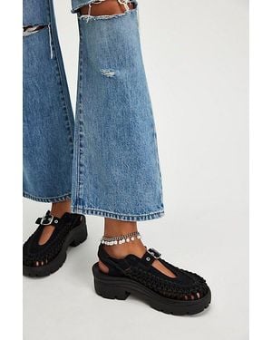 Keen Uneek Mary Jane Platorms Shoe - Blue