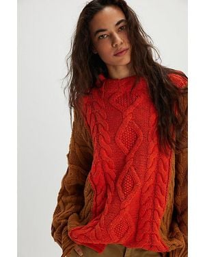 Free People Living The Dream Cable Tunic - Orange