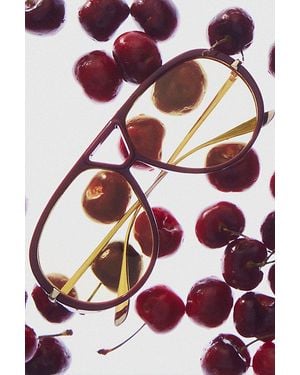 Free People Sunday Afternoon Oversized Aviator Sunglasses - Purple