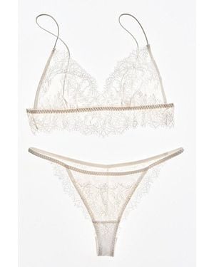 Free People Lacebound Longline Triangle Bralette - Brown