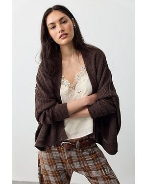 Free People Mad About You Linen Cardi - Brown