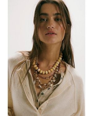 Ariana Ost Cliff Beaded Semiprecious Stone Layered Necklace - Multicolour