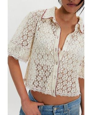 Free People Mannie Lace Button Down - Multicolour
