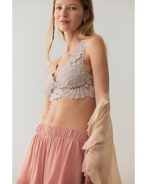 Free People Petal Party Lace Plunge Bralette - Multicolor