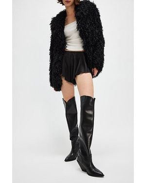 Free People Triple Crown Over-The-Knee Slouch Boots - Black