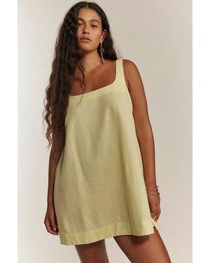 free-est Breezy Linen Mini Dress By - Green