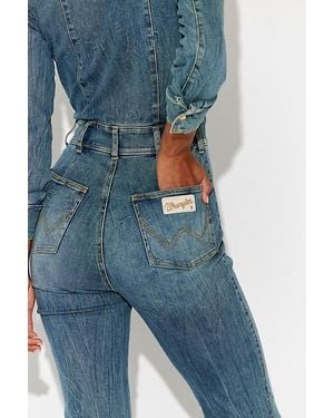 Wrangler X Lainey Wilson Flared Denim Catsuit - Blue