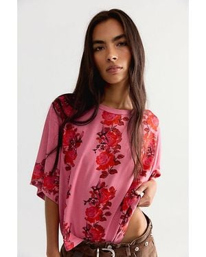 Free People Next Level Printed Tee - Red