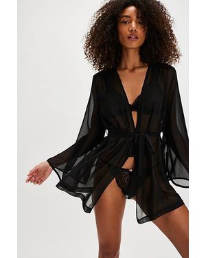 Only Hearts Coucou Lola Chiffon Robe - Black