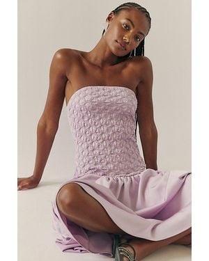 Arianne Elmy Smocked Parlour Dress - Purple