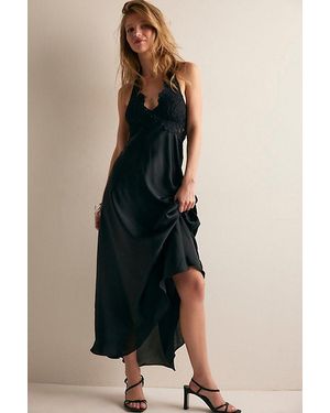Intimately By Free People Petal Party Midi Slip Dress By - Black